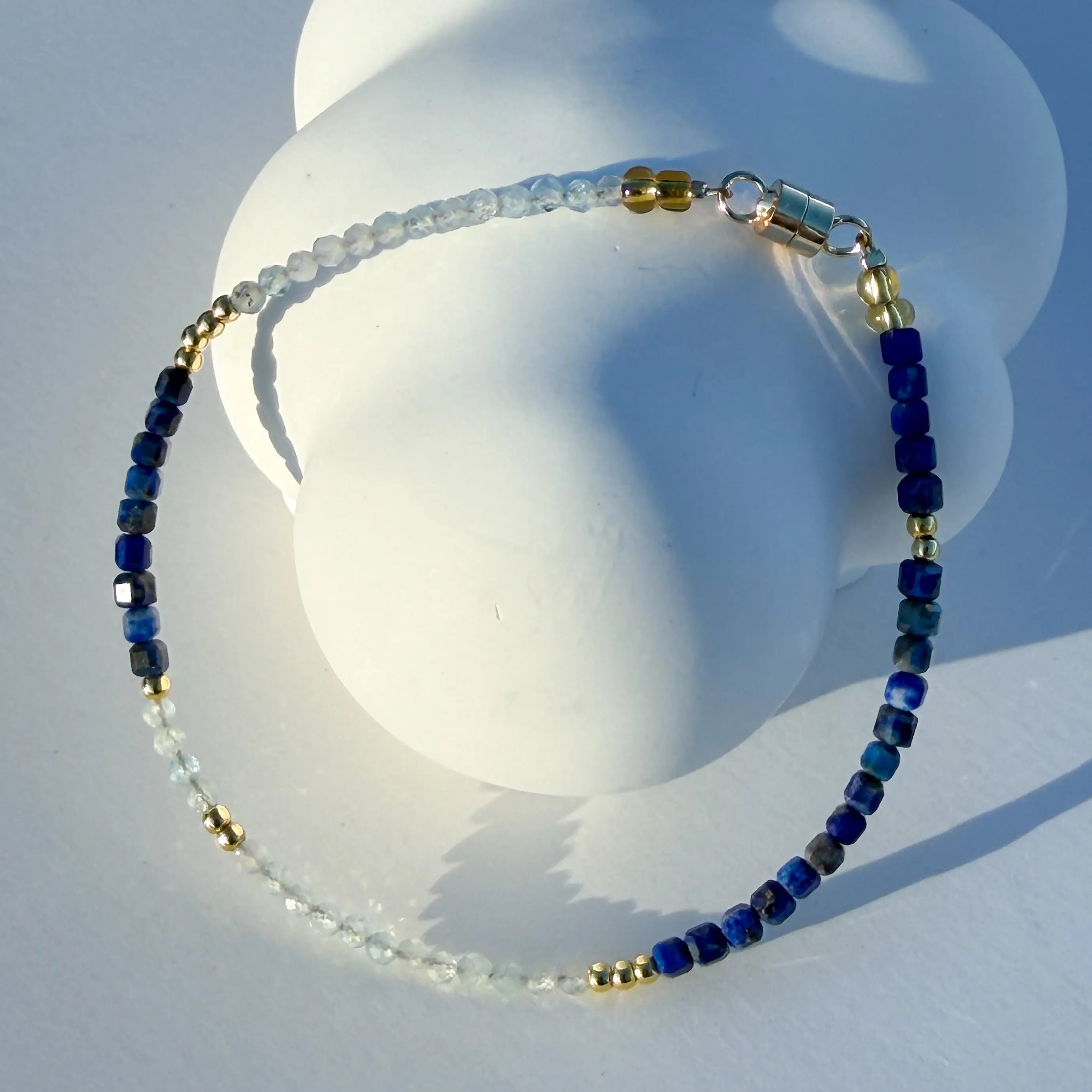 Ocean Calm - Sodalite and Aquamarine Jewelry Minimalist Style view 3